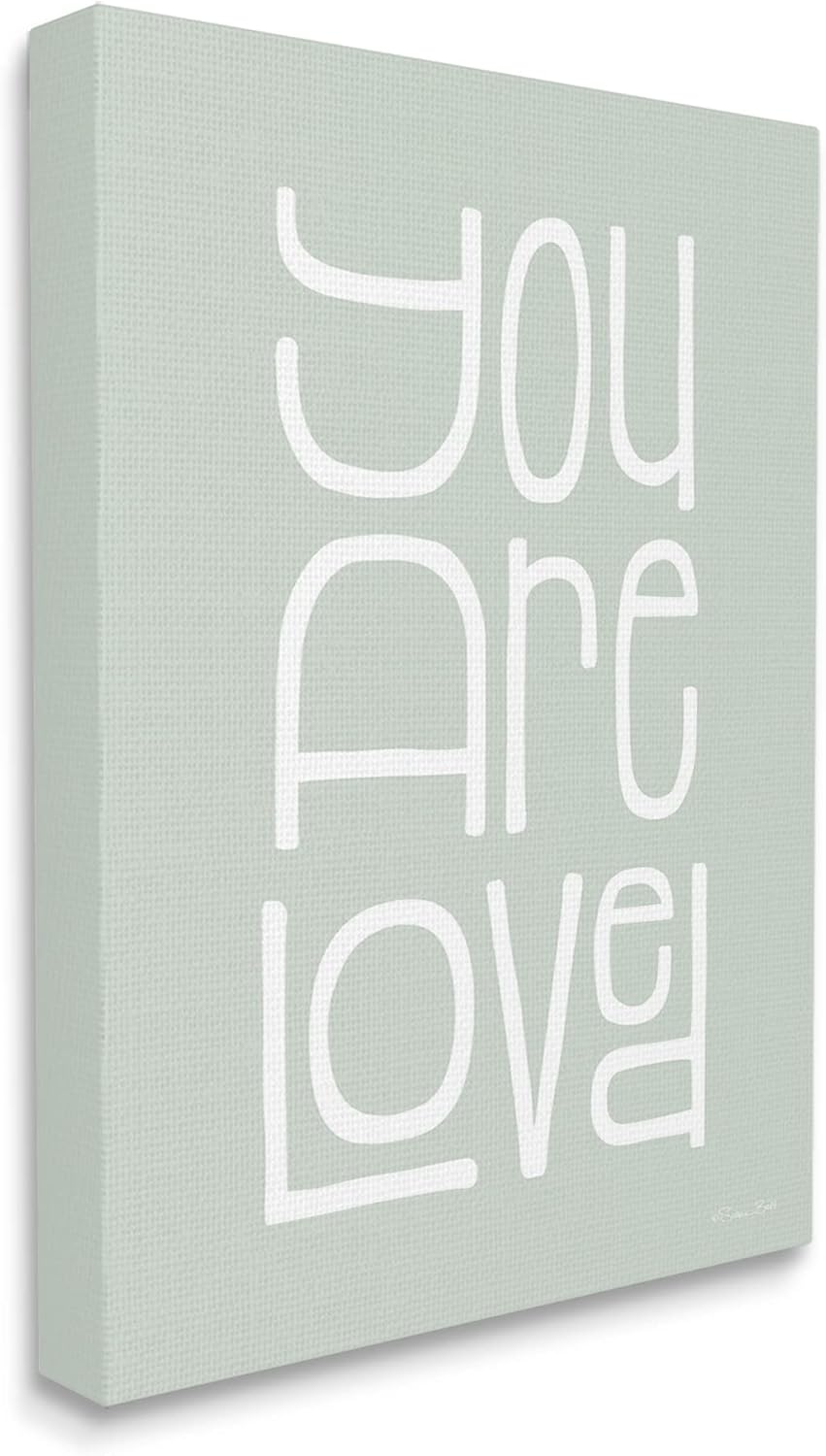 Stupell Industries You Are Loved Casual Phrase Canvas Wall Art, Design by Susan Ball