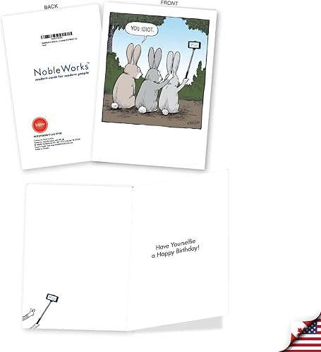 Miniatura 9 de NobleWorks Paquete de 3 divertidas tarjetas de felicitación de cumpleaños con sobres (1 diseño, 3 cada uno) comedero vacío para pájaros C2561BDG-C3x1