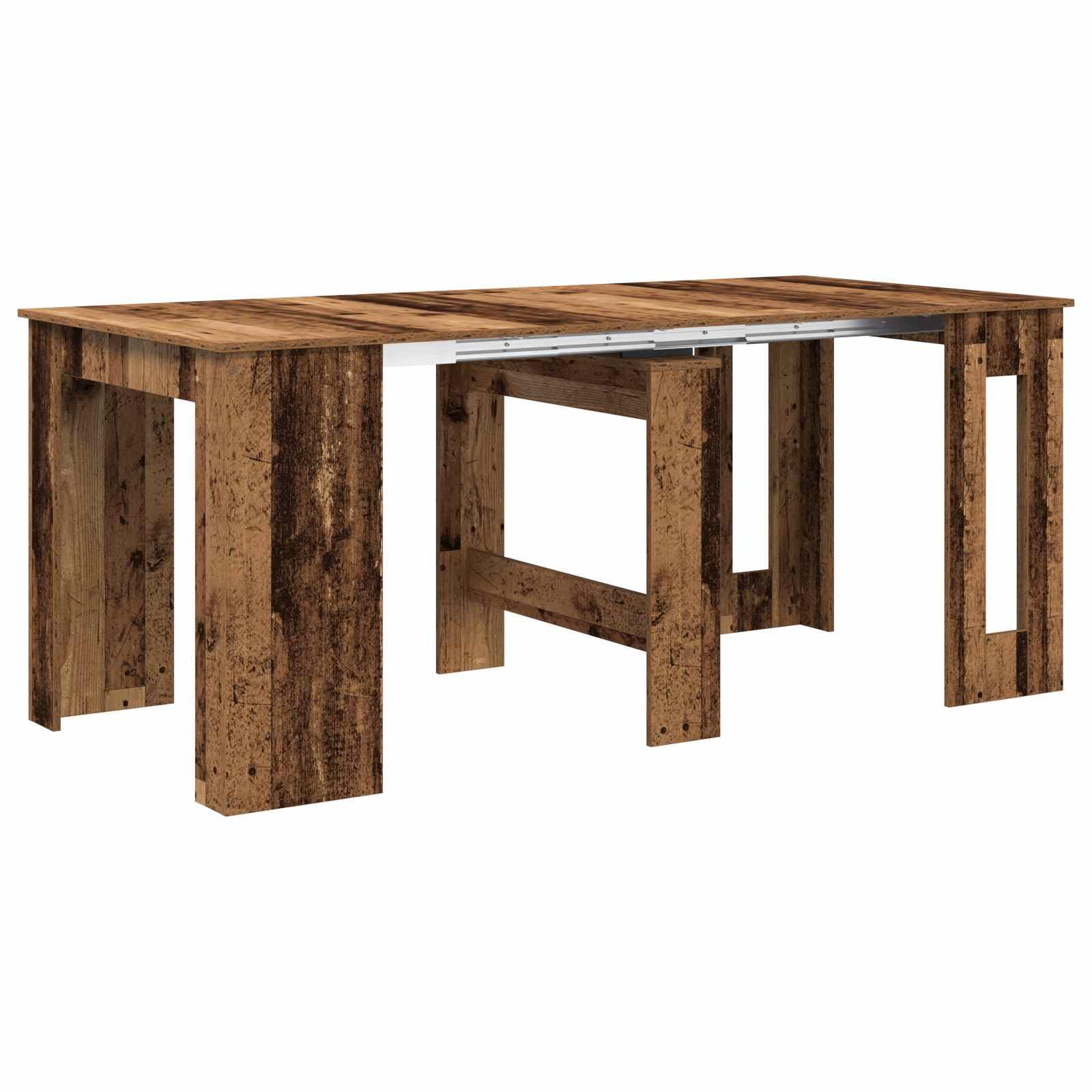 Table de salle à manger pliable bois d'ingénierie pour petit espace et salon