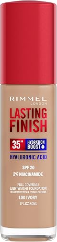 Rimmel London, Lasting Finish, Base de maquillaje, 100 - Ivory, 30ml