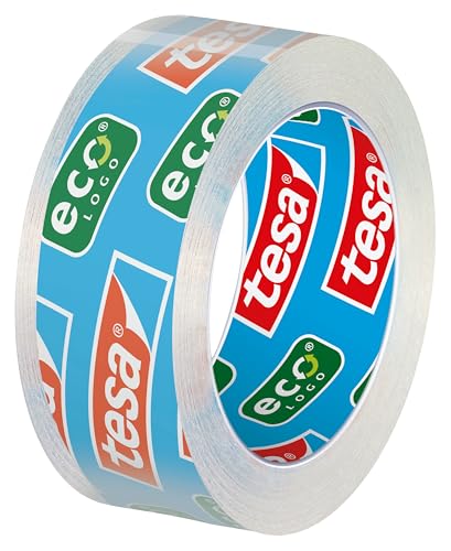 tesafilm eco & clear - Umweltfreundliches Klebeband - Klebestark, lösungsmittelfrei und alterungsbeständig - 10 m x 15 mm - 10er Pack
