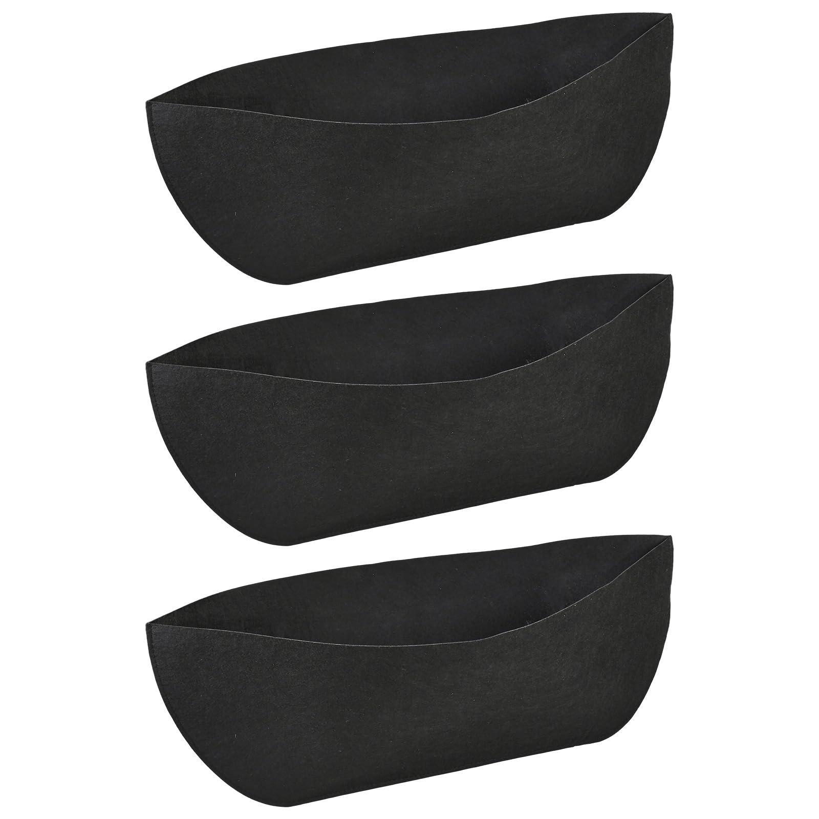 JSCARLIFE 3Pcs Fabric Grow Bags,Non-Woven Fabric Plant Pots,Black Breathable Potato Grow Bags Aeration Planter Containers for Vegetables, Flowers & Herbs, Foldable & Reusable (30x7.9inches)
