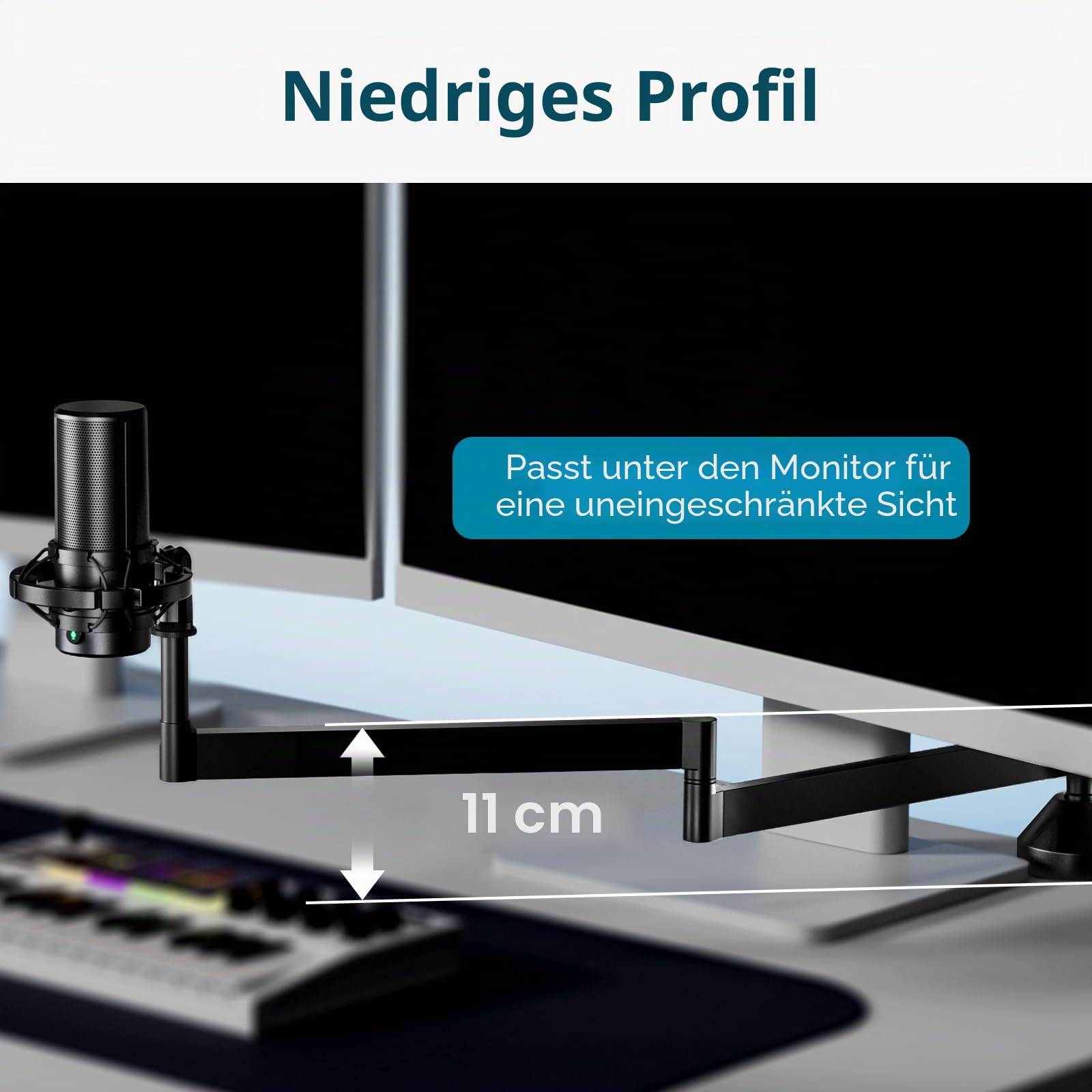 InnoGear Niedrigprofil-Mikrofonarm