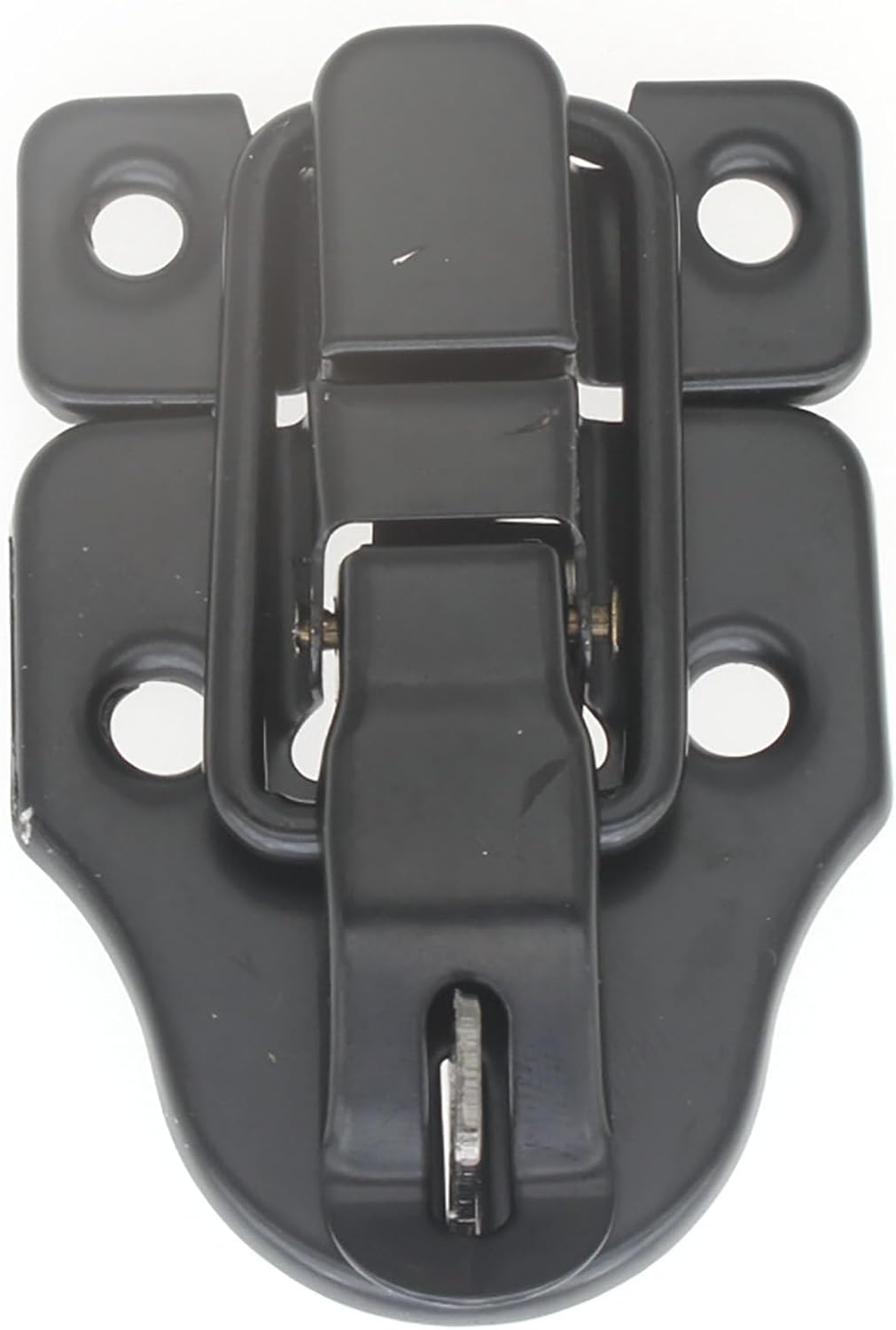 Retro Style Duckbilled Toggle Hasp Latch 2 pcs Antique Toggle Hasp Latch with Padlock Hole for Jewelry Box Cabinet Toolbox Suitcase,with Mounting Screws (Black)