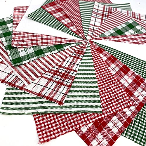 40+ Merry Christmas Charm Pack Red Green White, 5 Inch Precut Cotton Homespun Fabric Squares By Jcs #TOP2