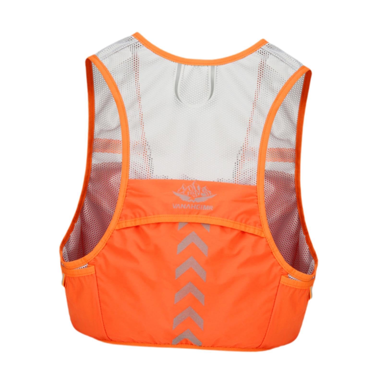CALANDIS™ Running Vest with Multiple Pockets Hydration Vest for Hiking Cycling Orange | Hydration Packs | Hiking Backpacks | & Hiking | Outdoor Sports-image-3