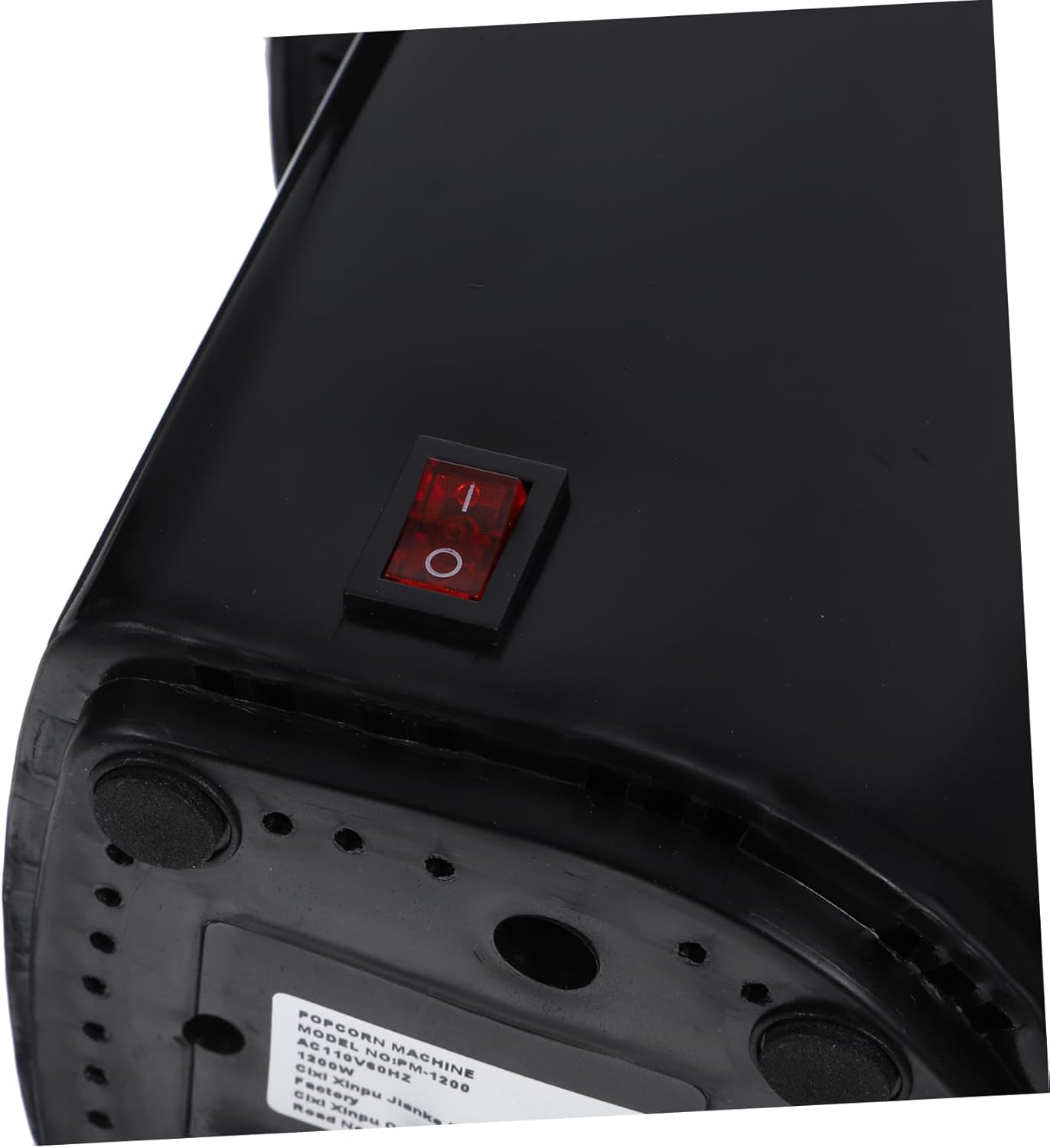 VICASKY Automatic Popcorn Maker Mini Hot Air Popcorn Machine Electric Snack Popper with Measuring Scoop Compact Portable Design Safe Auto Shutoff for Home Kitchen Black