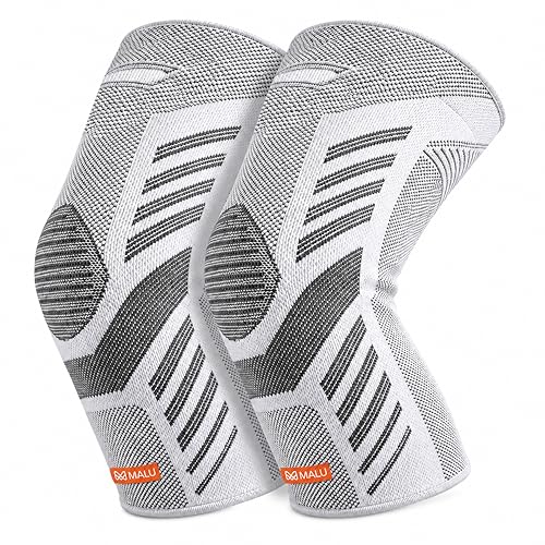 MALU HEALTHCARE Orthopedic Knee Cap Support for Pain Relief | Adjustable Knee Sleeves for Gym, Running, Sports, Arthritis, Injury Recovery | Knee Belt for Compression with Anti-Slip 3D Knit | Knee Guard Brace for Men & Women- Grey (Grey, XL)
