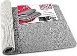 Asvin Soft Textured Anti Slip Bath & Shower Mat for Inside Shower & Wet Areas (40x60cm Grey) Phthalate Free Rubber Loofah Bathroom Mats for Slippery Surfaces, Quick Dry Antibacterial & Mould Resistant