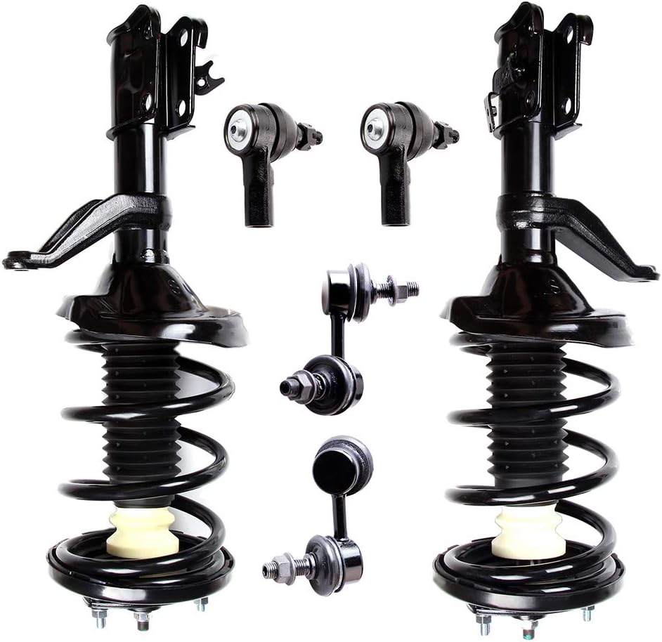 front suspension for Honda CR-V Front Strut Spring Assembly Sway Bar Links Kit Tie Rod End 6 pck, shocks and struts for Honda CR-V for 2002-2006 172143 172144