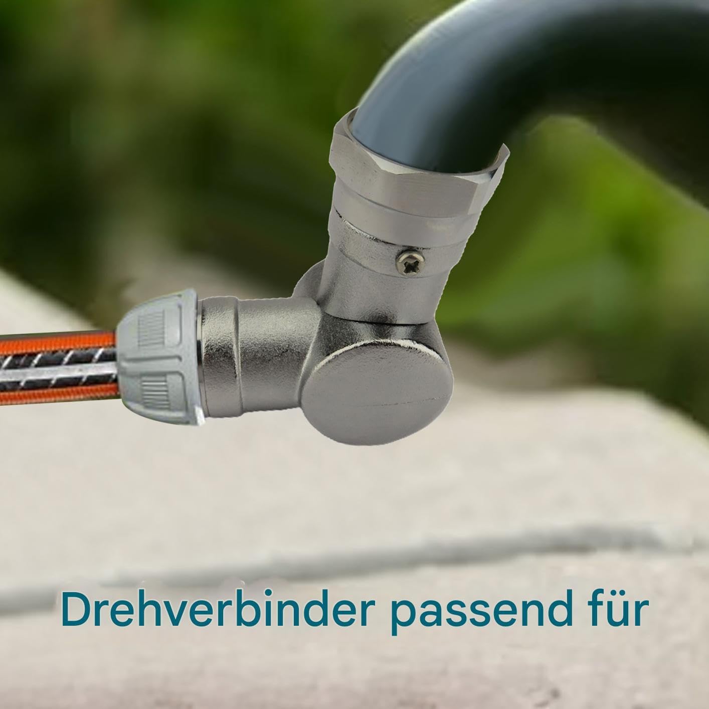 Adapter węża ogrodowego, obrotowy o 180° i 360°, regulowane złącze kranu do nawadniania ogrodu, czyszczenie basenu zewnętrznego, trwałe i szczelne rozwiązanie do nawadniania