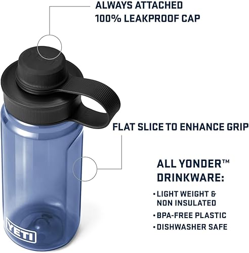 Miniatura 2 de YETI Botella de agua Yonder con tapa de amarre Yonder, ligera, a prueba de fugas y sin BPA