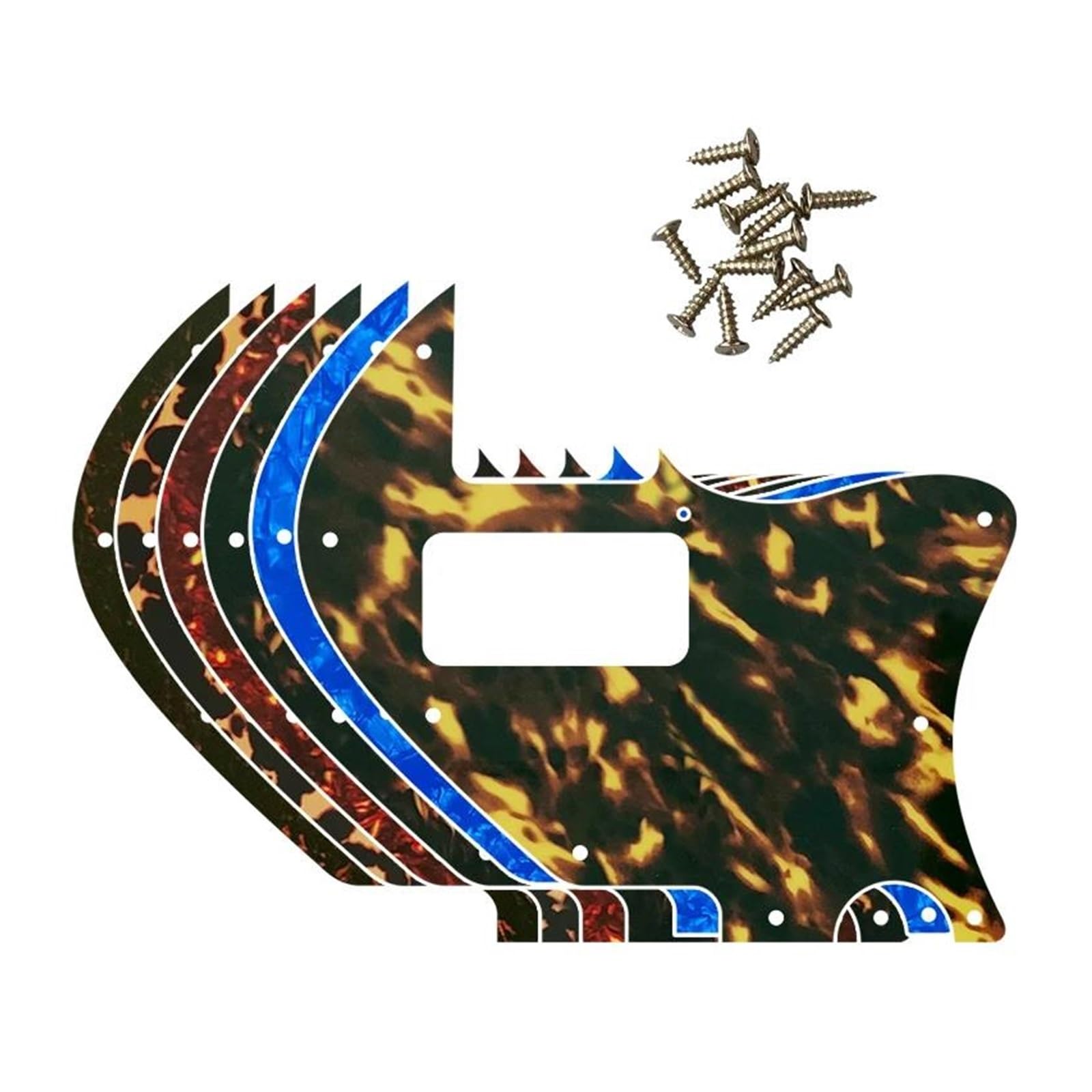 maskownica do gitary Części gitarowe do gitary Pickguard Scratch Plate Replacement Flame Scratch BackPattern(4Ply Flame print1)