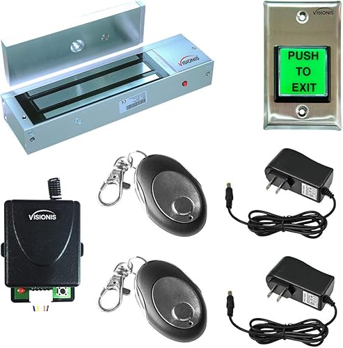 Miniatura 3 de fpc-5356una puerta outswinging Puerta de control de acceso 1200LBS electromagnética Lock Kit con vsions receptor inalámbrico mando a distancia y PIR