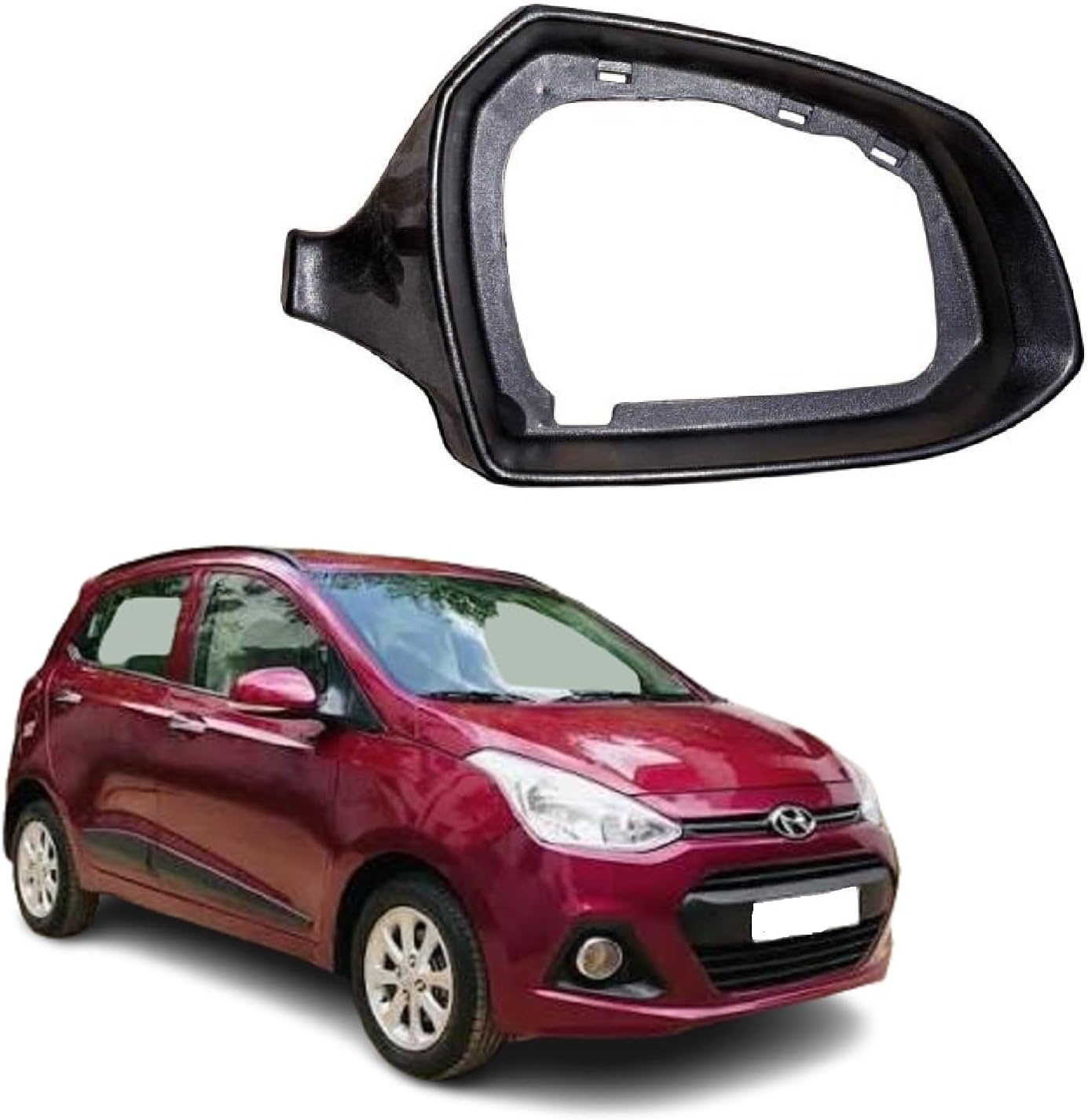 Side Mirror Ring for Hundai Grand-i10 2014-2022 Model -Black (RIGHT DRIVER SIDE)