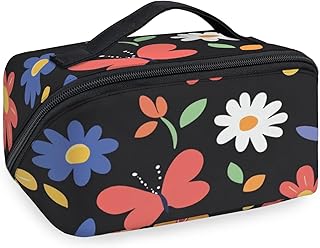 Cute Retro Rainbow Flowers Butterfly Travel M...