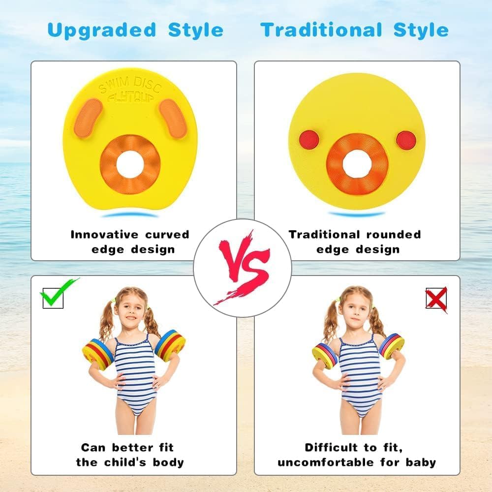 Manguitos Evolutivos Discos para Bebés Y Niños - Manguitos De Natación Seguros Y Ajustables, Ideales para Aprender A Nadar - Hechos De Goma Eva para Mayor Flotabilidad