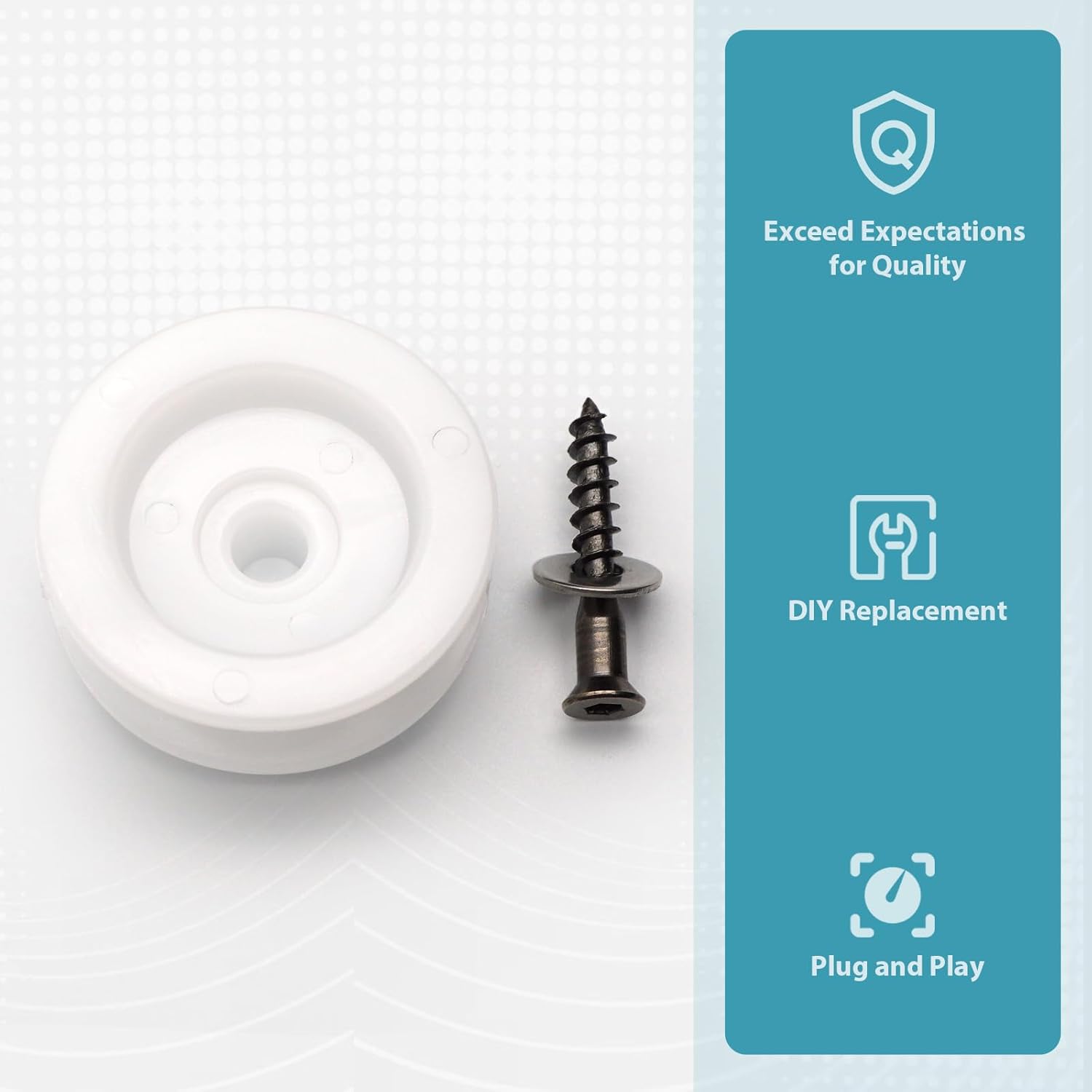 5304507405 Dishwasher Roller Tub for Frigidaire Kenmore Crosley White-Westinghouse Tappan Galaxy, Dishrack Support Roller Assembly, Dishwasher Dishrack Roller Replace 154333902 154213401 4Pcs