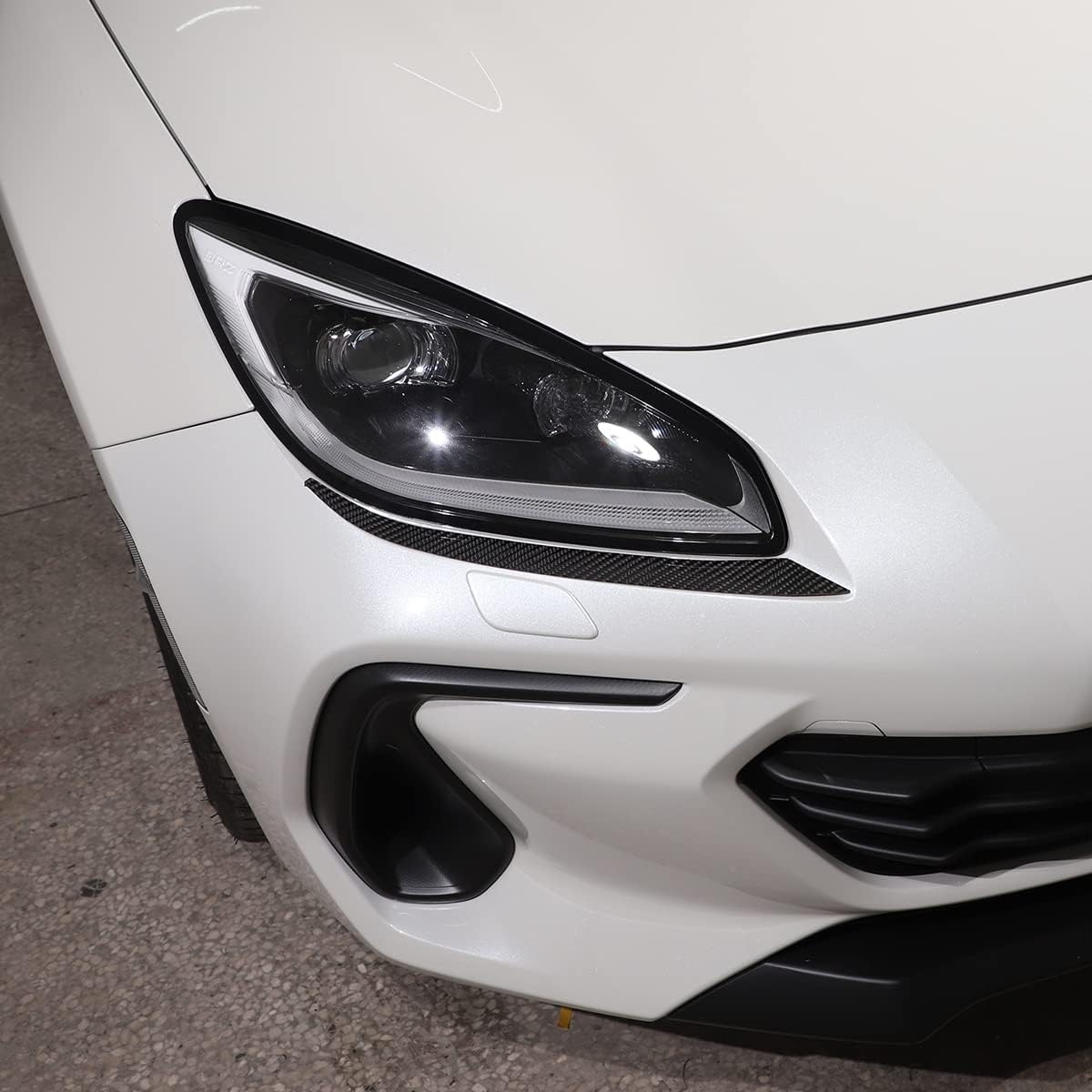 Sekhyna Headlight Eyebrows Decals Sticker Trim Compatible with Toyot@ 86 GR86 2022&Subaru BRZ ZD8 2022 Soft Carbon Fiber 2PCS Front Headlight Cover Trim Accessories (Black Carbon)
