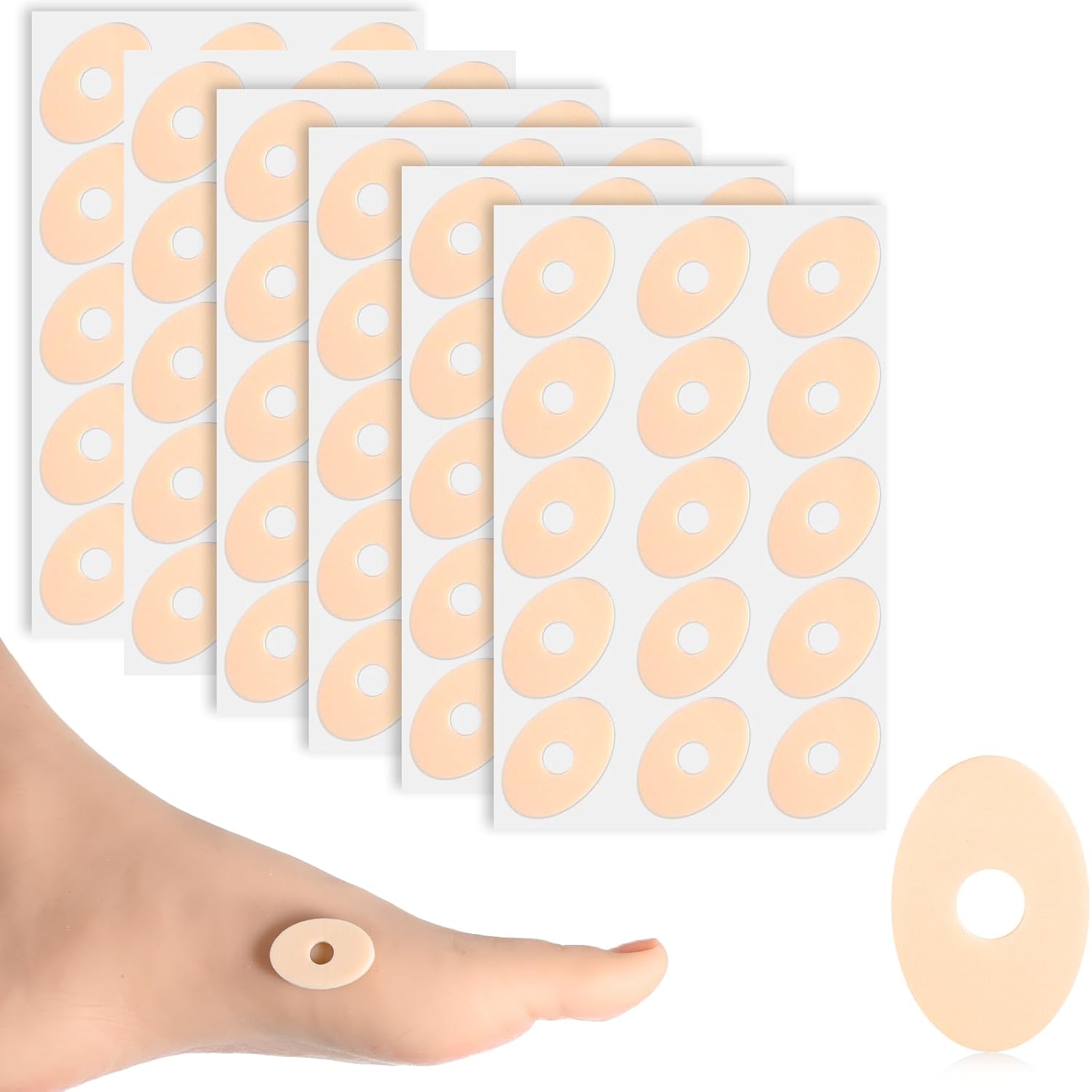 SHENLIU 60Pcs Corn Removers for Toes, Corn Cushions for Toes, Callus Cushions Pads Corns Pads, Sponge Corns Stick for Feet for Between Toe, Feet, Pinky, Bandages for Men Women