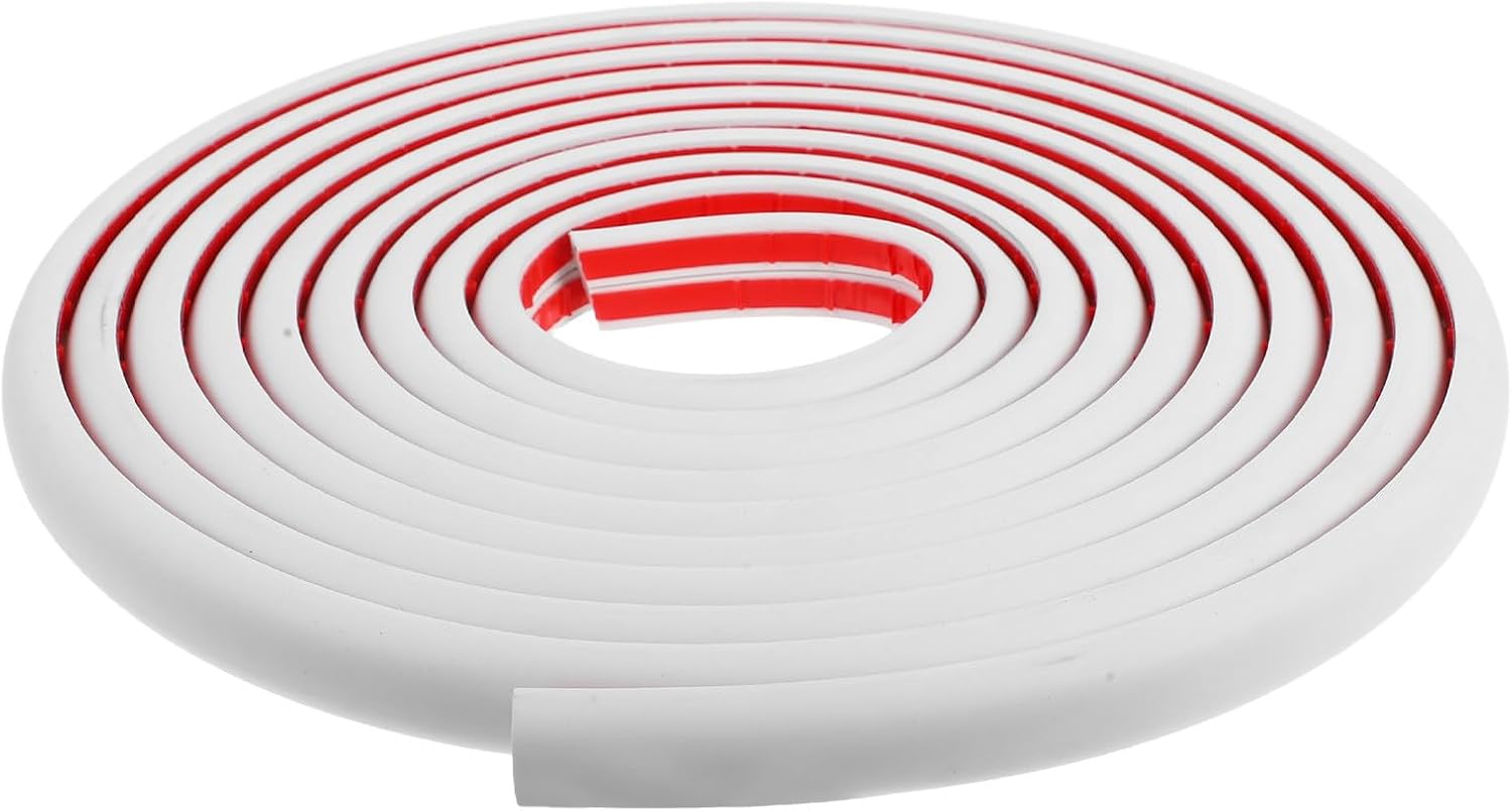 Self Adhesive PVC Cable Raceway Cord Cover 2Cm Wide 5M Length Floor Wire Cover for Home Office Cable Management and Wire Organizer White