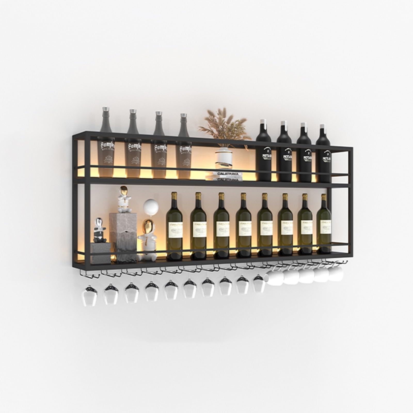 Étagère de rangement murale bouteilles vin pour manque de place