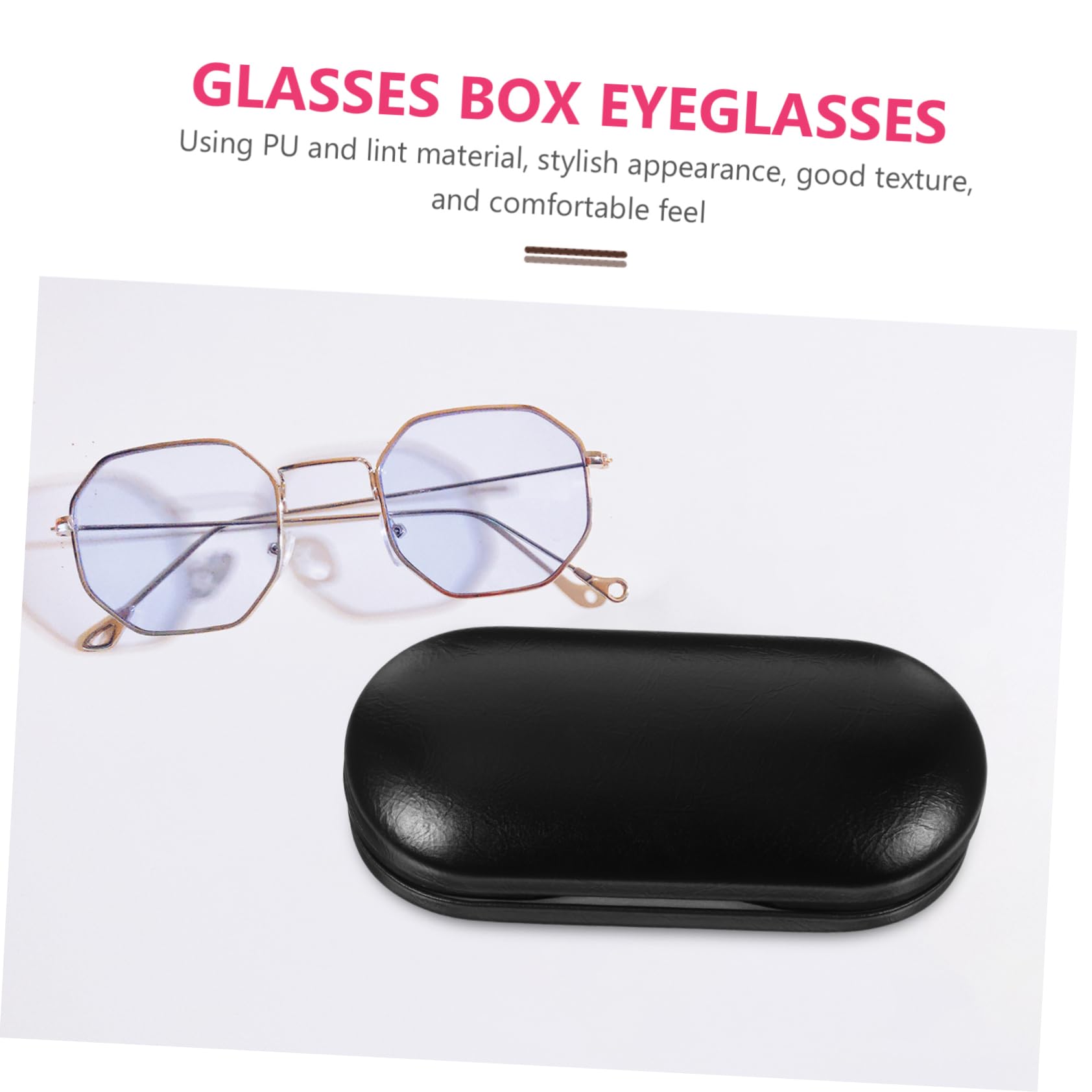 3 Sätze Brillenetui Gläser Fahrbrille Gehäuse Reisen Doppelschicht-brillen-organizer Mehrzweck-brillenbehälter Doppelschichtiger Brillenbehälter Halterung Für Brillen Schwarz Pu