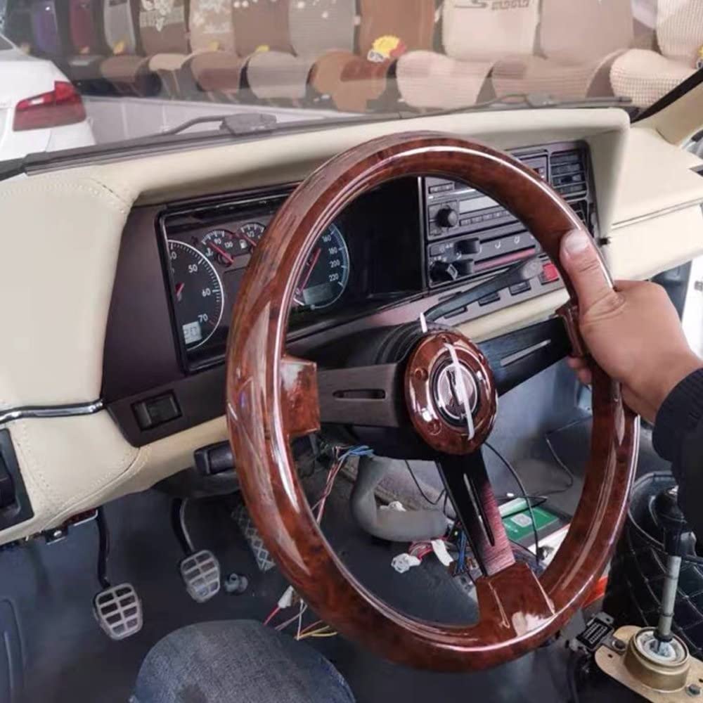 Amazon.co.jp: Car Steering Wheel ユニバーサル14インチABSレーシング