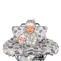 Vista 5 de Funda para carrito de compras para bebé, funda para silla alta 2 en 1, enrolla y listo, ajuste universal