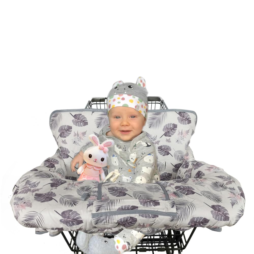 RHYDEER Shopping cart Cover for Baby, 2 in 1 high Chair Cover, roll in and go, Universal fit