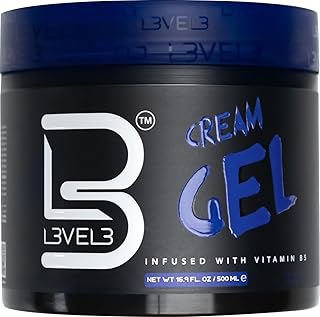 L3 Level 3 Cream Gel - Provides Volume and Medium Hold - With Vitamins to Nourish and Protect Hair Level Three Mens Hair Styling Cream