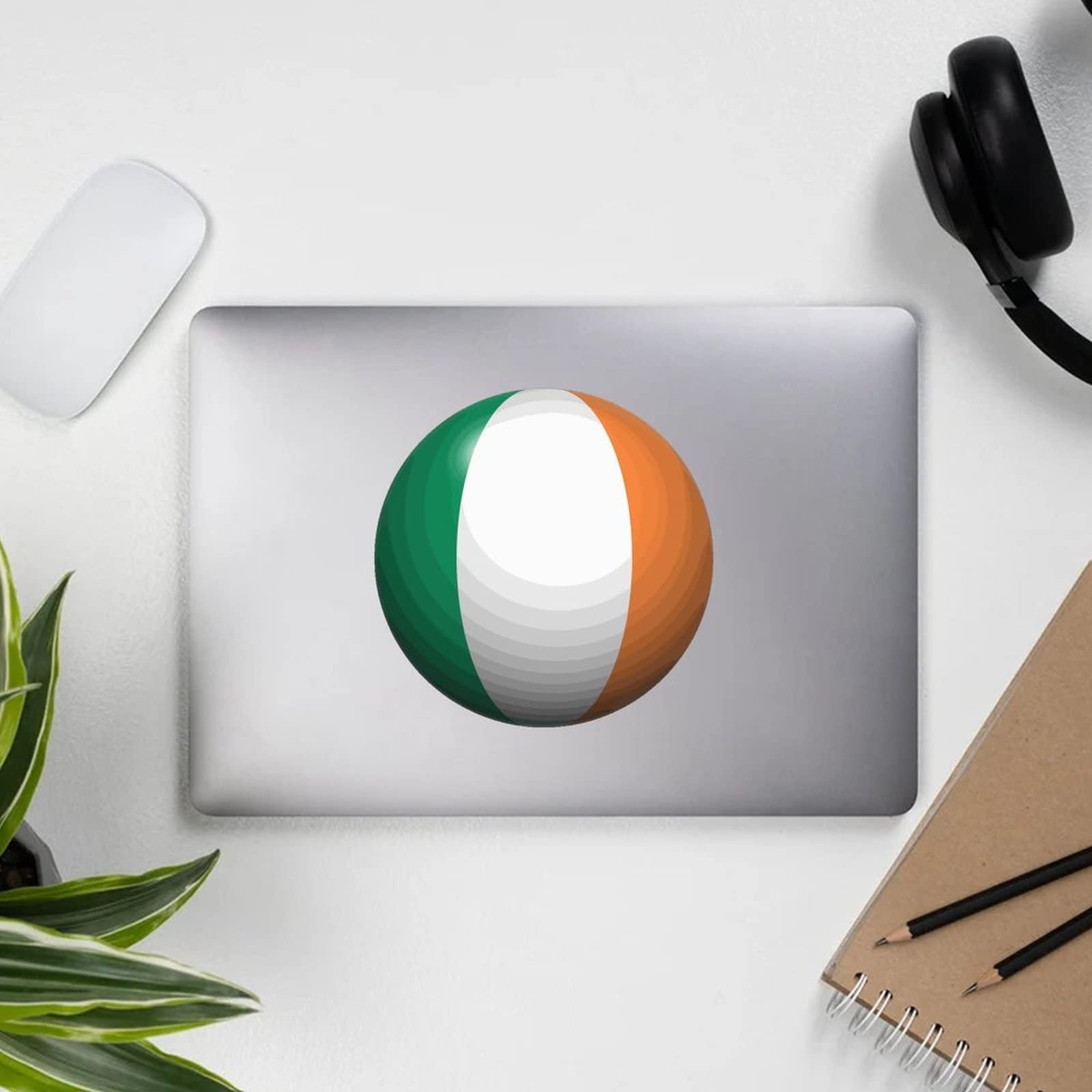 Calcomanía De Vinilo Con Diseño De Bandera De Irlanda Y
