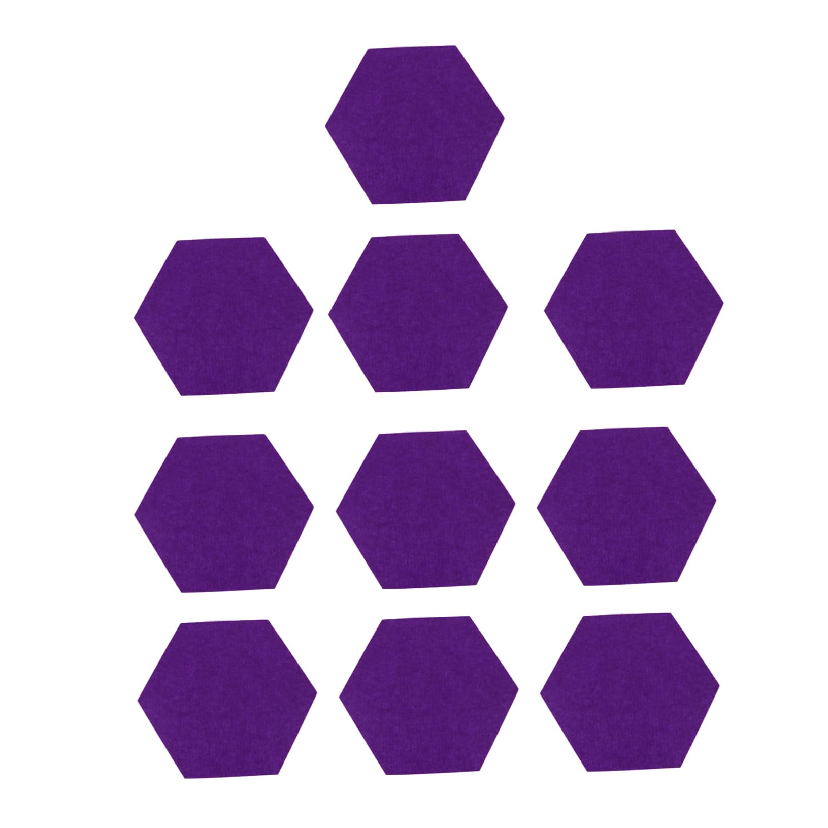 Housoutil 10pcs Three-Dimensional Message Board School Hexagonal Large Colors Photo Baby Wall Display Board Pads Office Decor Hexagon Bulletin Board Home Decor White Felt Purple
