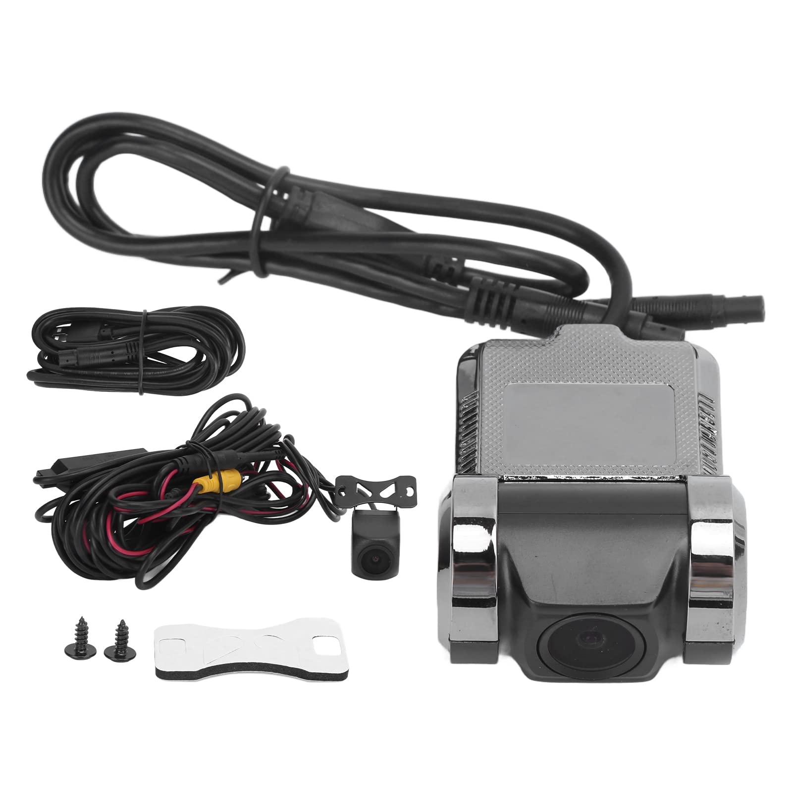 Acouto Uniwersalny rejestrator jazdy HD do kamery USB samochodowy DVR z przodu i z tyłu z dwoma obiektywami, wykrywanie ruchu, nagrywarka HD do kamery samochodowej USB