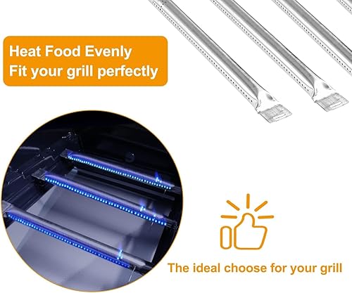 Miniatura 6 de Hisencn Piezas de repuesto para parrilla de gas para parrilla Expert Grill 720-0968C, 5 quemadores, tubos de tubo de quemador recto de acero
