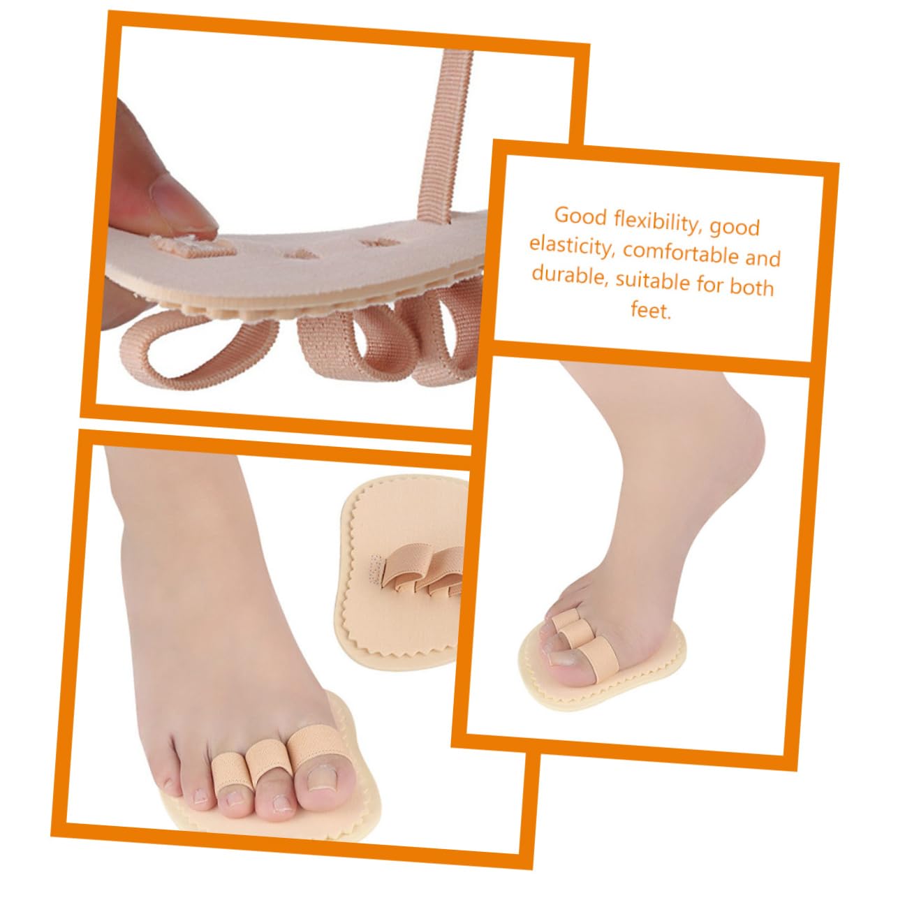4pcs Toe Separators for Bunions Ergonomic Toe Spacers for Foot Alignment and Comfort Reusable Gel Pads Foot Care for Men and Women