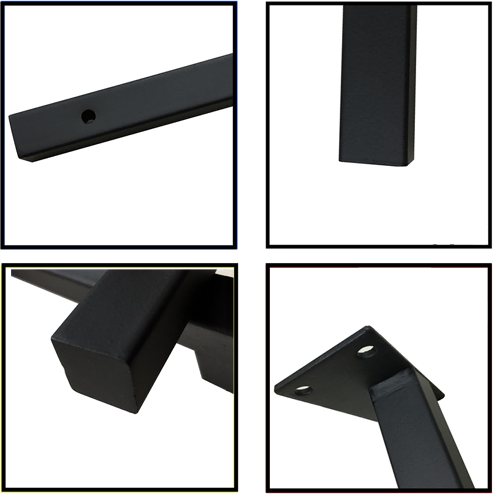 2 x Escuadras Para Estanterias,Soportes para Estantes Pesados,Escuadra Metálica para Baldas,Palomilla para Estanterías de Pared,para Salón,Cocina,Dormitorio,con Tornillos (40cm,Negro)