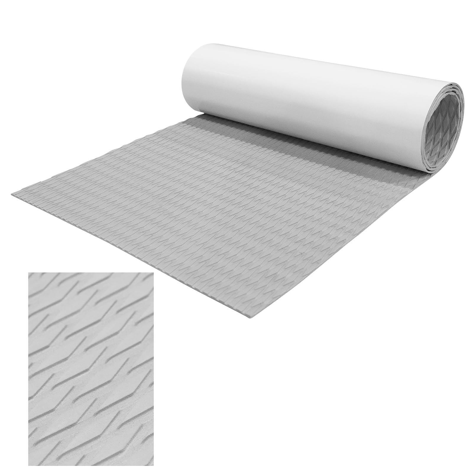 Tappetino antiscivolo per tavola da surf con adesivo, in schiuma EVA nera, antiscivolo, tagliabile, autoadesivo, per pavimenti di barche, kayak, terrazze, camper (120 x 30 cm)