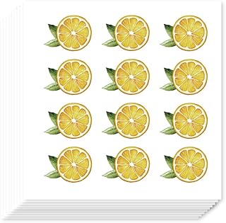 AHANDMAKER 240Pcs Lemon Stickers, Lemon Slice Paper Decals Self-Adhesive...