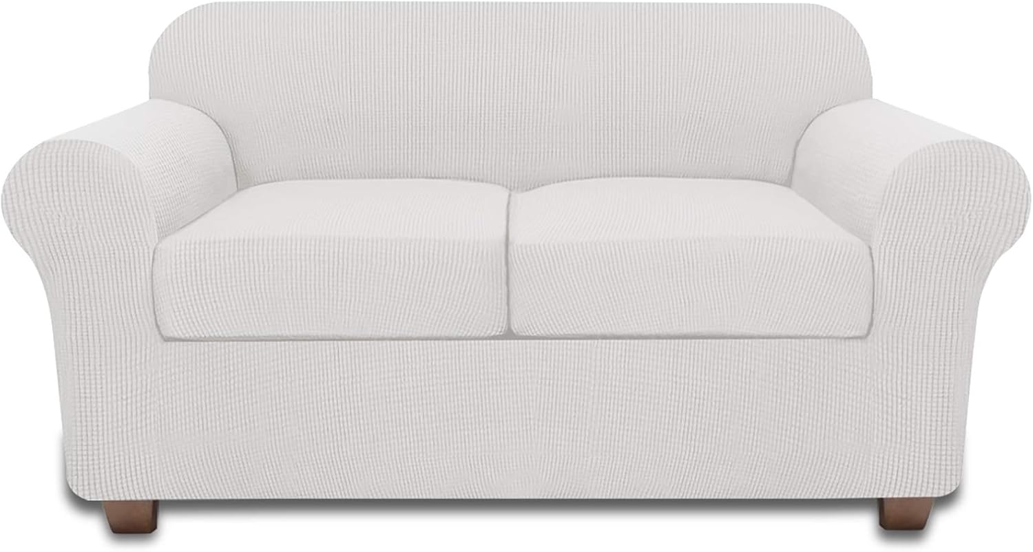 Loveseat Covers, NORTHERN BROTHERS 3 Piece Sofa Couch Covers for 2 Cushion Couch, Stretch Loveseat Sofa Slipcovers for Couches and Loveseats (Base Cover Plus 2 Seat Cushion Covers, Teal) : Home & Kitchen