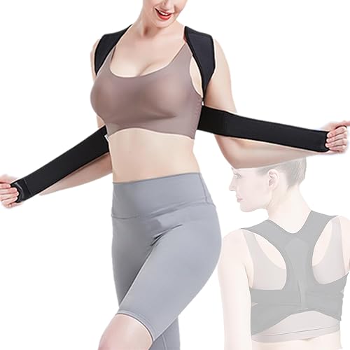 Cinturón de postura de espalda ajustable, corrector de postura mejorado 2023 para hombres y mujeres, enderezador ajustable para soporte de columna