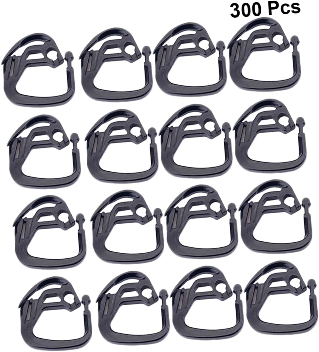 VANZACK 300Pcs Shade Net Clips with Movable Lock Catch Abs Plastic Fasteners for Greenhouse Shade Cloth Hanging Anti-aging Garden Net Holders Lightweight Curtain Hooks for Patio and Farm Use