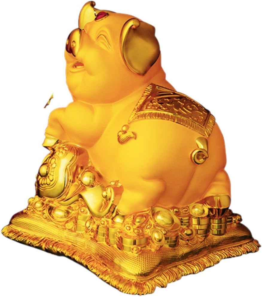 金猪存钱罐 Piggy Banks Best Birthday Gifts Home Decoration 摆件 Feng Shui Figurine Home Office Decor Chinese Gifts 可进可出客厅大容量只进不出储蓄罐创意24新款 8587