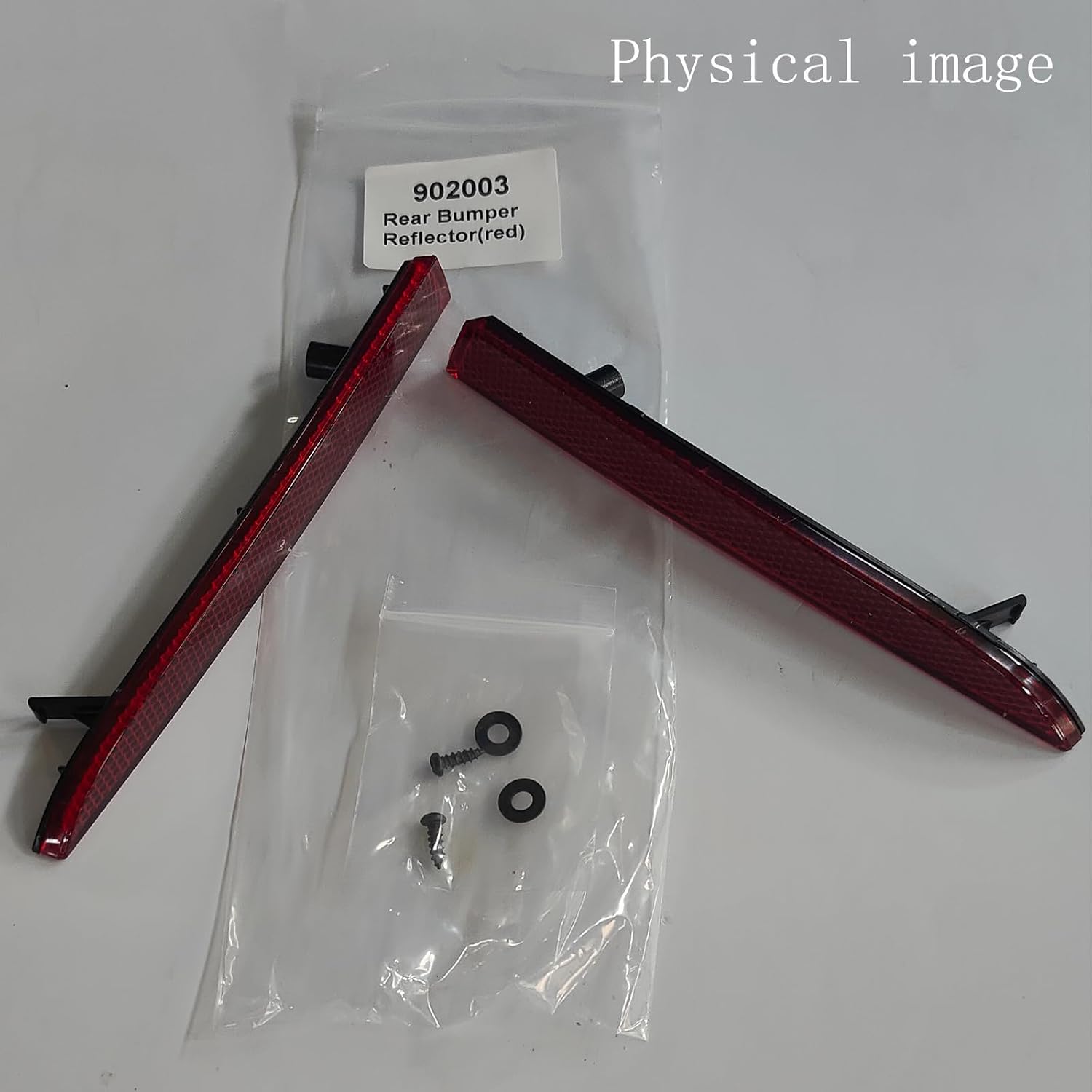 Rear Red Bumper Reflector Light Lamp Lens Trim for Cadillac ATS Performance 2013-2017 for Pontiac G8 GXP 2009 for Chevrolet Traverse LTZ 2013-2016 (Red)