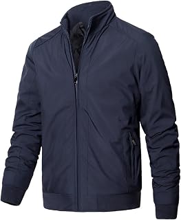 KJDWJKJRF Men's Bomber Jacket Lightweight Thin Over Mountain Jacket Long Sleeve Transition Jacket Leisure Aviator Jacket Softshell Jacket Men's Waterproof Breathable Training Jacket Men's Retro Red