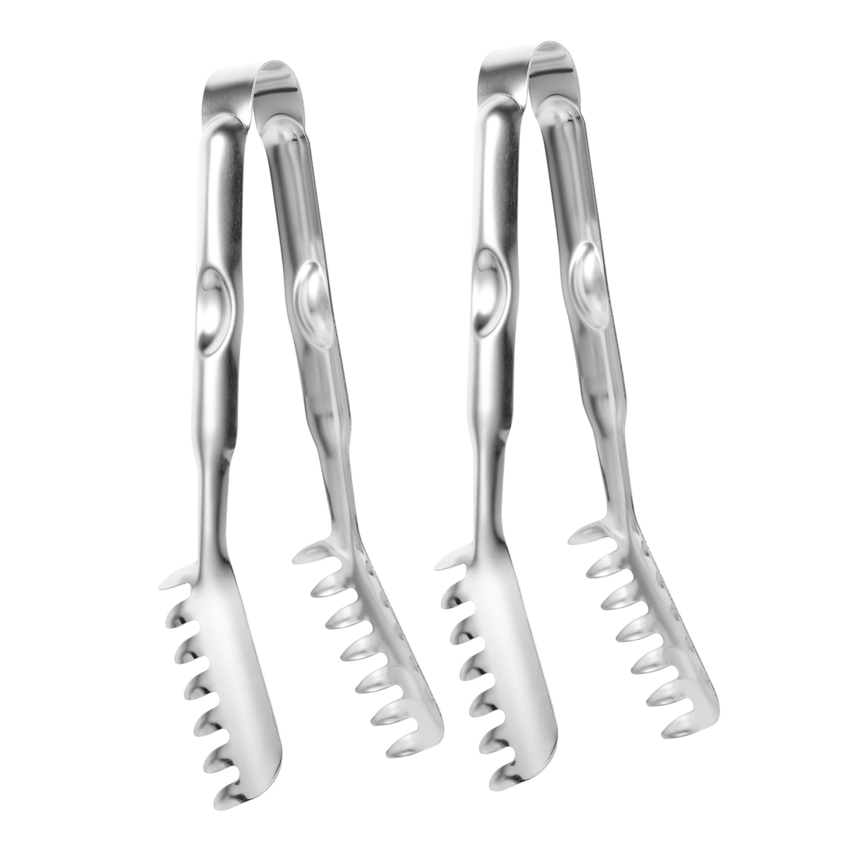 Ciieeo 2pcs Heavy Duty Stainless Steel Kitchen Buffet Clamps Food Serving Clips for Grilling Bbq and Pasta Lightweight and Easy to Use Silver