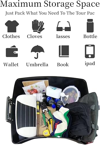 Miniatura 4 de Mocardine Paquete turístico para motocicleta, equipaje King Tour Pack para Harley Touring Street Glide, Electra Glide, Road King, Road Glide Special