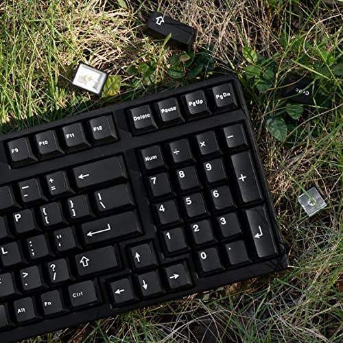 Image of mintcaps Black WOB Keycaps Doubleshot Cherry Profile 121 Keys Custom Minimalist Keycaps Set for 60% 65% 70% 75% 100% Cherry MX Gateron Kailh Switches Mechanical Keyboards