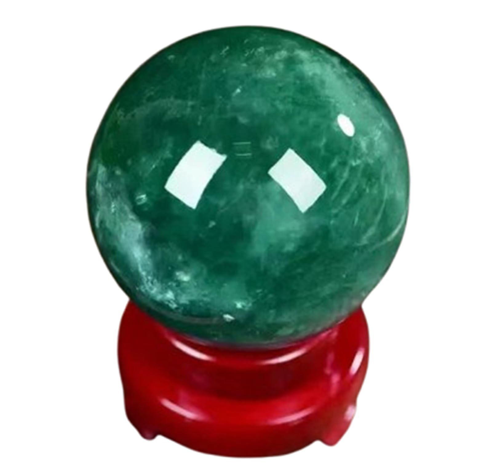 CYVXCPPGI Quartz Crystal Sphere Green Fluorite Crystal Ball Stones Polished Crystal Fluorite Gemstone Home Decoration Gifts,130mm/5.1in