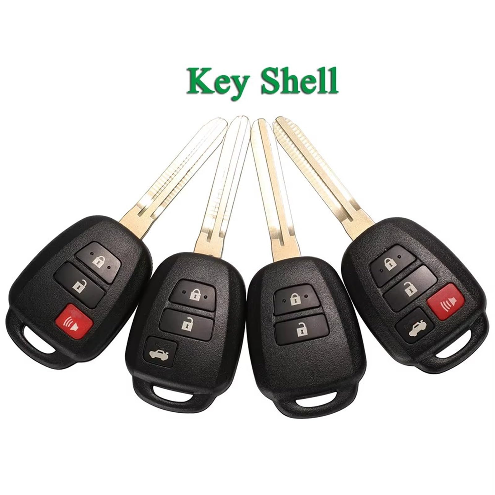 Compatible Con Toyota Para Camry Para Prius 2012 2013 2014 2015 2016 2017 2 3 4 Botones Carcasa Para Llave Remota TOY43 Sin Cortar(2 Buttons)